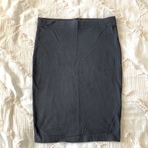 Gap Grey Cotton Pencil Skirt